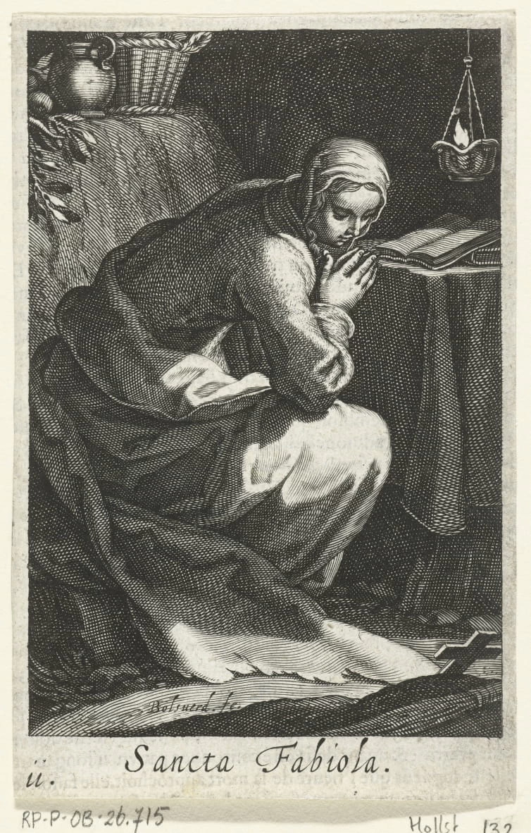 Santa Fabiola di Roma come eremita - Rijks Museum, Amsterdam
